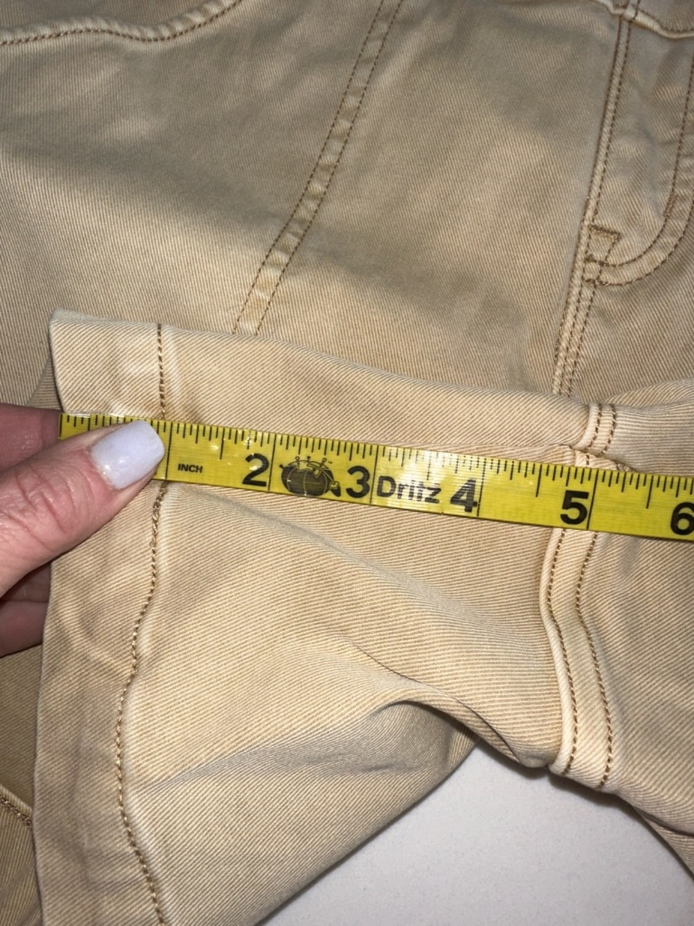 SPANX Stretch Twill Shorts 5” in Almond - Picture 12 of 13